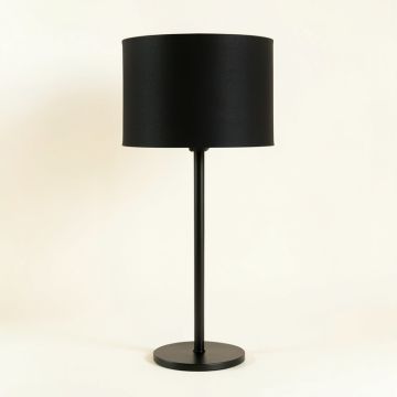 Summit Branch Floor Lamp With A Plain Fabric Shade - Black (synthetic illustration; no displayed measurements)
