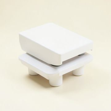 3 '' 5 '' Or 8 '' White Adjustable Bed Risers Or Furniture Legs Set Of 4 (synthetic illustration; no displayed measurements)