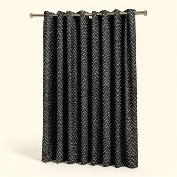 Wayfair Basics Chevron Blackout Thermal Grommet Single Curtain Panel (synthetic illustration; no displayed measurements)