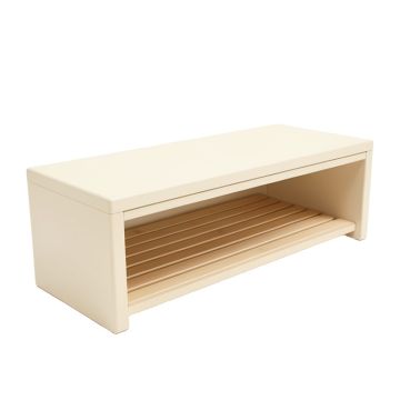 Stone Canyon Shoe Storage Bench - Ivory (synthetic illustration; no displayed measurements)