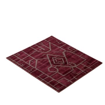 Toomsboro Geometric Burgundy Area Rug