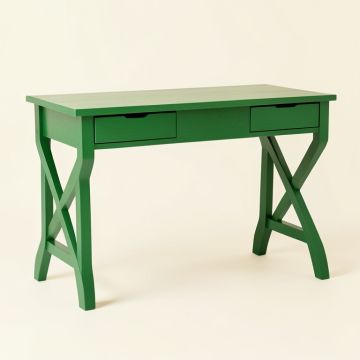 Oak Bridge Writing Desk - Green (synthetic illustration; no displayed measurements)