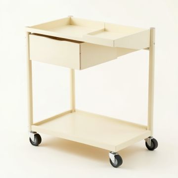 Oak Brook Empty Rolling Workshop Cart - Cream (synthetic illustration; no displayed measurements)