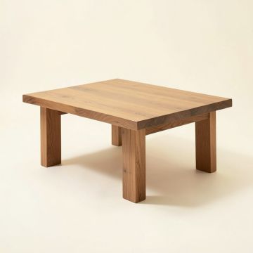 Tunay Solid Wood Coffee Table (synthetic illustration; no displayed measurements)