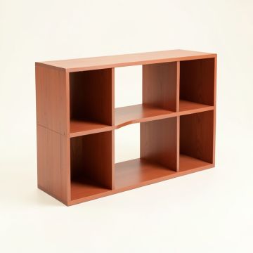 Linden Dell Desktop Shelving Unit - Terracotta (synthetic illustration; no displayed measurements)