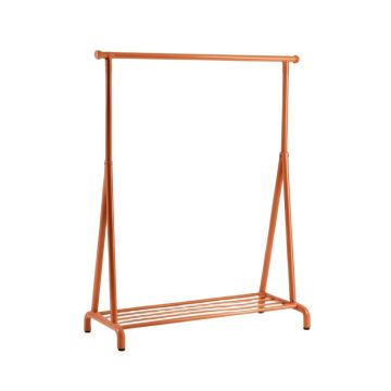 Oak Arc Empty Garment Rack - Terracotta