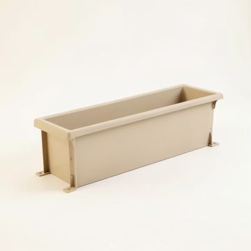 Meadow Bluff Empty Railing Planter With Integral Brackets - Beige (synthetic illustration; no displayed measurements)