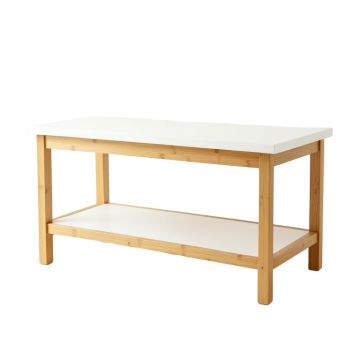 Spruce Crest Empty Workshop Workbench - White