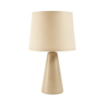 Summit Dale Table Lamp With A Plain Fabric Shade - Beige