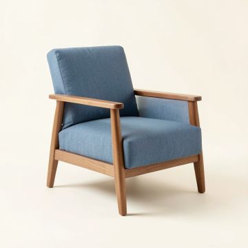 Sage Bluff Upholstered Armchair - Blue (synthetic illustration; no displayed measurements)
