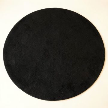 Heath Bend Round Area Rug - Black (synthetic illustration; no displayed measurements)