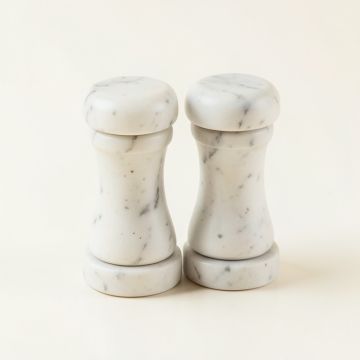 Creative Co-Op Marble Stacking Pinch Pots Salt & Pepper Accessories (synthetic illustration; no displayed measurements)