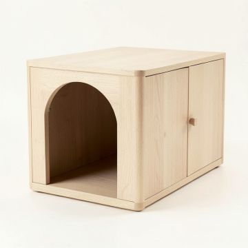 Stone Bend Empty Furniture-Style Litter Enclosure - Beige (synthetic illustration; no displayed measurements)
