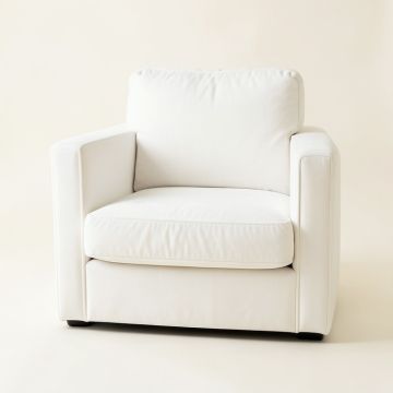 Heath Crossing Upholstered Armchair - White (synthetic illustration; no displayed measurements)