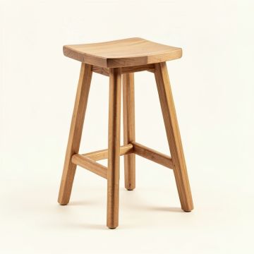 Clea Solid Wood Bar & Counter Stool (synthetic illustration; no displayed measurements)