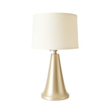 Hazel Branch Table Lamp With A Plain Fabric Shade - Ivory