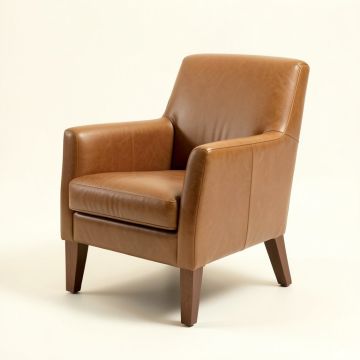 Woodhollow Leather Upholstered Dining Chair (synthetic illustration; no displayed measurements)