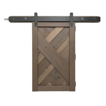 Clinchco Chevron Sliding Standard Single Track Barn Door Hardware Kit