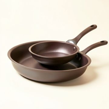 Ayesha Curry Home Collection 2-Piece Non-Stick Skillet Set (synthetic illustration; no displayed measurements)