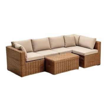 Connally 7 Piece Rattan Sectional Seating Group With Cushions