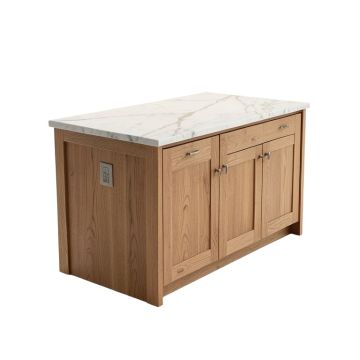 Abigale Kitchen Island With Marble Top