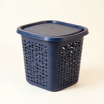 Wren Bluff Laundry Hamper - Navy (synthetic illustration; no displayed measurements)