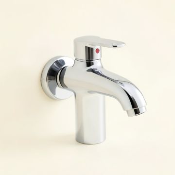 Dfi Chrome Waterfall Commercial Single Hole One Handle Bathroom Sink Faucet Deck Mount Lavatory (synthetic illustration; no displayed measurements)