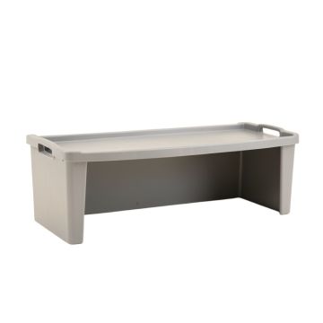 Field Brook Narrow Outdoor Storage Bench - Gray