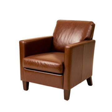 Leather Arm Chair In Brown