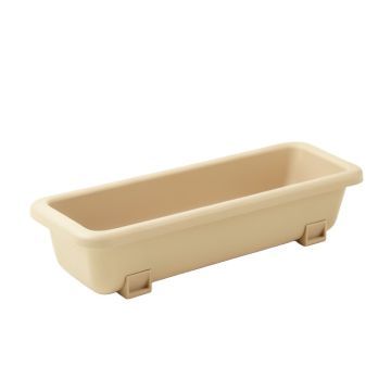 Sage Canyon Empty Railing Planter With Integral Brackets - Beige