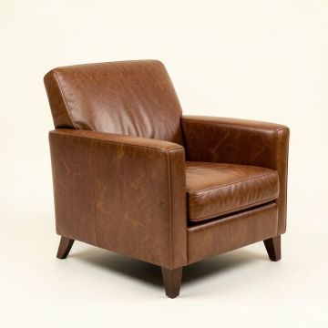 32 '' Wide Cowhide Armchair (synthetic illustration; no displayed measurements)
