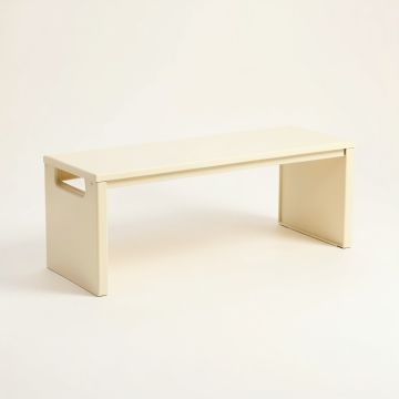 Clay Bluff Narrow Outdoor Storage Bench - Cream (synthetic illustration; no displayed measurements)