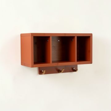 Heath Bluff Wall-Mounted Entryway Organizer Shelf - Terracotta (synthetic illustration; no displayed measurements)