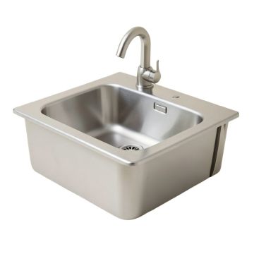 Kohler Tailor Large Single Basin Stainless Steel Sink With Large Flora Insert
