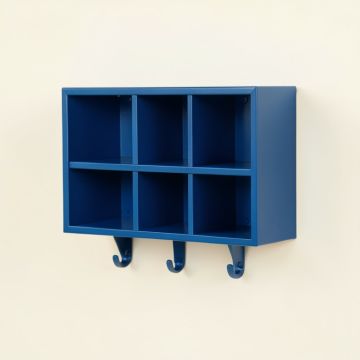 Reed Bluff Wall-Mounted Entryway Organizer Shelf - Blue (synthetic illustration; no displayed measurements)