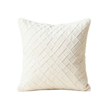 Elm Crest Filled Accent Pillow - White