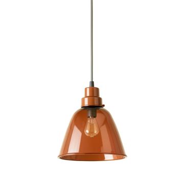 Birch Arc Pendant Light Suspended From One Plain Cable