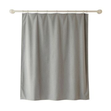 Rowan Crest Shower Curtain Hanging Flat From A Plain Rod - Gray