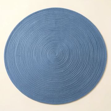 Maple Crest Round Area Rug - Blue (synthetic illustration; no displayed measurements)