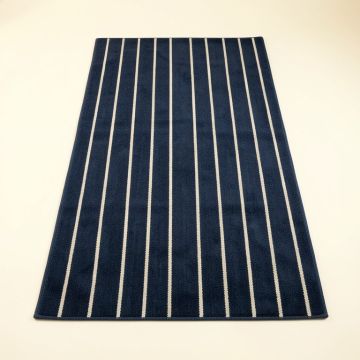 Laurel Branch Rectangular Area Rug - Navy (synthetic illustration; no displayed measurements)