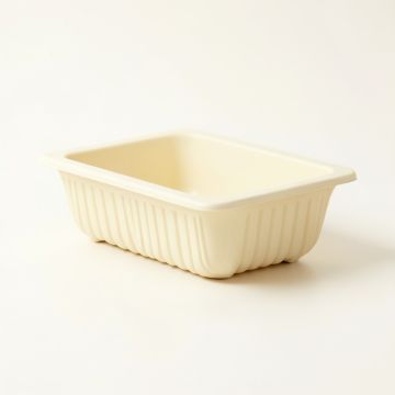 Cliff Bend Empty Railing Planter With Integral Brackets - Ivory (synthetic illustration; no displayed measurements)