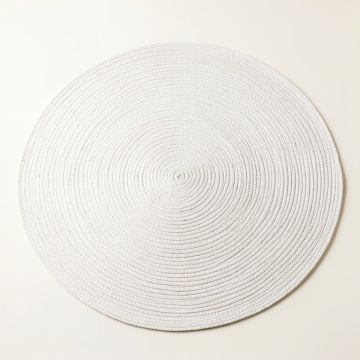 Birch Bend Round Area Rug - White (synthetic illustration; no displayed measurements)