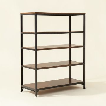 Lanagan 69.42 '' H X 39 '' W Steel Etagere Bookcase (synthetic illustration; no displayed measurements)