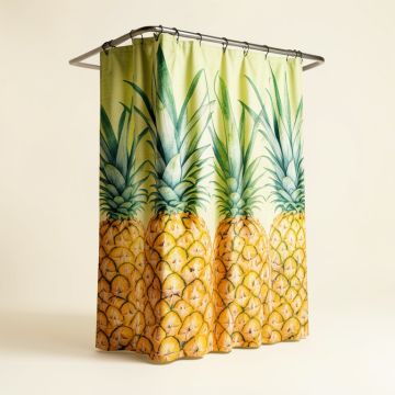 Heinen Pineapple Toss Single Shower Curtain (synthetic illustration; no displayed measurements)