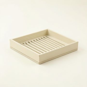 Alder Dell Empty Under-Desk Cable Tray - Ivory (synthetic illustration; no displayed measurements)