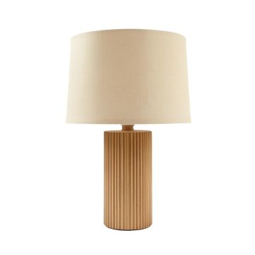 Willow Canyon Table Lamp With A Plain Fabric Shade - Beige