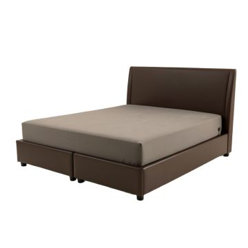 Twin Size Platform Bed With Adjustable Trundle , Espresso