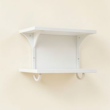 Brook Bluff Wall-Mounted Entryway Organizer Shelf - White (synthetic illustration; no displayed measurements)