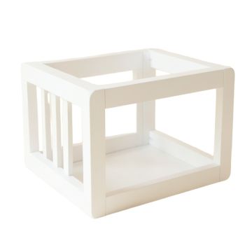 Clay Crest Empty Furniture-Style Pet Crate - White