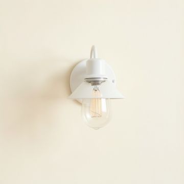 Spruce Crest Wall Sconce Mounted On A Plain Wall - White (synthetic illustration; no displayed measurements)